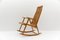 Wood and Rattan Rocking Chair from Deutsche Werkstätten Hellerau, 1960s 2