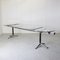 Mesa de reuniones extensible llamada Burdick Group System Table de acero y aluminio con superficie de vidrio de Bruce Burdick para Herman Miller, años 80, Imagen 7