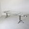 Mesa de reuniones extensible llamada Burdick Group System Table de acero y aluminio con superficie de vidrio de Bruce Burdick para Herman Miller, años 80, Imagen 4