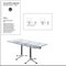 Mesa de reuniones extensible llamada Burdick Group System Table de acero y aluminio con superficie de vidrio de Bruce Burdick para Herman Miller, años 80, Imagen 10