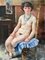 Perroud, Young Woman with a Blue Necklace, 1936, Oil on Canvas 1