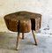 19th Century French Provincial Elm Chopping Block Table, France 1