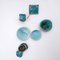 Turquoise Decorative Ceramics by N. Lebrun for Fond d'Atelier, Belgium, 1970s, Set of 6, Image 2