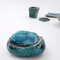 Turquoise Decorative Ceramics by N. Lebrun for Fond d'Atelier, Belgium, 1970s, Set of 6, Image 6