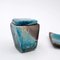 Turquoise Decorative Ceramics by N. Lebrun for Fond d'Atelier, Belgium, 1970s, Set of 6, Image 3