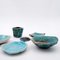 Turquoise Decorative Ceramics by N. Lebrun for Fond d'Atelier, Belgium, 1970s, Set of 6, Image 7