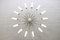 Large Mid-Century Glass and Brass Sputnik Lamp with 14 Lights 1