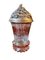 Biedermeier Becher mit Deckel aus handbemaltem Glas 1