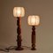 Skulpturale Italienische Cocoon Tischlampen, 1970er, 2er Set 9