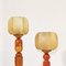 Skulpturale Italienische Cocoon Tischlampen, 1970er, 2er Set 3