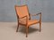 Armchair in Walnut and Leather by Hans Asplund for Nordiska Kompaniet, 1955 2