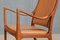 Armchair in Walnut and Leather by Hans Asplund for Nordiska Kompaniet, 1955 3
