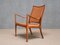 Armchair in Walnut and Leather by Hans Asplund for Nordiska Kompaniet, 1955 1