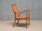 Armchair in Walnut and Leather by Hans Asplund for Nordiska Kompaniet, 1955 9