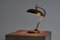 Lampe de Bureau en Laiton Patiné, Italie, 1950s 2