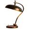 Lampe de Bureau en Laiton Patiné, Italie, 1950s 1