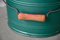 Green Sheet Metal Fishermans Basket, 1940s 7