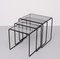 Nesting Tables with Black Metal Frame, 1970, Set of 3, Image 7