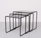 Nesting Tables with Black Metal Frame, 1970, Set of 3, Image 6