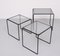 Nesting Tables with Black Metal Frame, 1970, Set of 3, Image 1