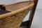 Vintage Tripod Sessel aus Leder, Rattan & Eiche, Niederlande, 1970er 15
