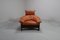 Vintage Tripod Sessel aus Leder, Rattan & Eiche, Niederlande, 1970er 6