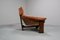 Vintage Tripod Sessel aus Leder, Rattan & Eiche, Niederlande, 1970er 14
