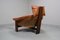 Vintage Tripod Sessel aus Leder, Rattan & Eiche, Niederlande, 1970er 2