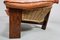 Vintage Tripod Sessel aus Leder, Rattan & Eiche, Niederlande, 1970er 8