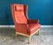 Vintage Wingback Chair in Leather by Arne Norell 3