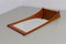 Moderner dänischer Wandspiegel aus Teak mit Ablage von Jansen Spejle, 1960er 5