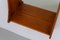 Moderner dänischer Wandspiegel aus Teak mit Ablage von Jansen Spejle, 1960er 15
