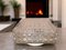 Portuguese Square Glass Flush Mount Ceiling or Wall Light, 1970s, Image 3