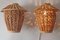 Appliques Murales Lanterne en Bambou, 1950s, Set de 2 13