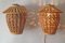 Appliques Murales Lanterne en Bambou, 1950s, Set de 2 11