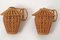 Appliques Murales Lanterne en Bambou, 1950s, Set de 2 1