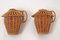 Appliques Murales Lanterne en Bambou, 1950s, Set de 2 2