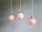Lampada a sospensione Art Déco in vetro rosa, anni '20, Immagine 5