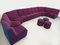 Vintage Snake Modular Sofa in Velvet, 1970s, Set of 14 6