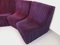 Vintage Snake Modular Sofa in Velvet, 1970s, Set of 14 34
