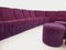 Vintage Snake Modular Sofa in Velvet, 1970s, Set of 14 36