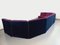 Vintage Snake Modular Sofa in Velvet, 1970s, Set of 14 10