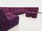 Vintage Snake Modular Sofa in Velvet, 1970s, Set of 14 19