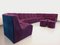 Vintage Snake Modular Sofa in Velvet, 1970s, Set of 14 1