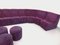 Vintage Snake Modular Sofa in Velvet, 1970s, Set of 14 39