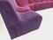 Vintage Snake Modular Sofa in Velvet, 1970s, Set of 14 12