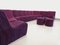 Vintage Snake Modular Sofa in Velvet, 1970s, Set of 14 5
