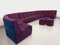 Vintage Snake Modular Sofa in Velvet, 1970s, Set of 14 40