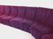 Vintage Snake Modular Sofa in Velvet, 1970s, Set of 14 9