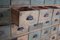 Large Industrial French Painted Pine Hardware Store Cabinet, 1950s 18